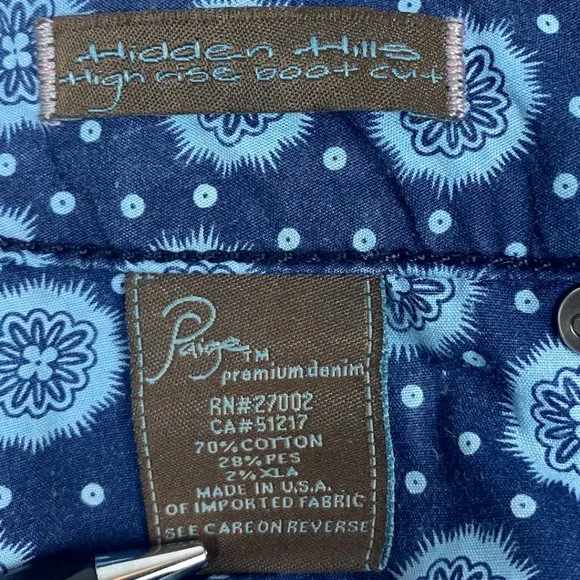 Paige Women's Hidden Hills Blue Dark Wash High Rise Bootcut Denim Jeans US 28 - Picture 11 of 11